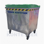 1100 Liter Metal Galvanized Waste Container With Plastic Cover
