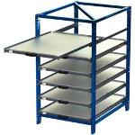 Compact pull-out rack 70 % with 3 - 7 shelves