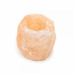 Salt Stone Tea Light Holder Orange (400-700 gram) 9 x 9 x 10 cm