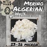Algerian white Merino wool washed and cleaned 100% No.106 23