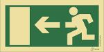 Signs and signals for building - E0017 - Left exit 200x100