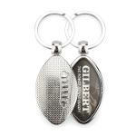 Metal 1 side rugby key-ring components MRB