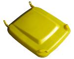 Lid for a plastic bin 120t plastic container yellow