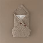 Envelope-plaid 2in1 Universal knitted Cappuccino