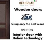Made in Ukraine cheap interior solid wooden doors High quali