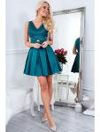 Dress with decorative stones green G50111