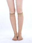 Ladies sheer knee-high socks with transparent toe part 