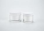 Refillable double wall plastic cosmetic jars