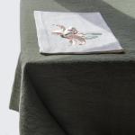 100% Washed Linen Tablecloth + Linen Napkins, 4 pc