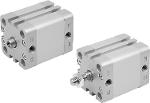 Pneumatic compact cylinders din iso 21287 double-acting with