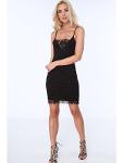 Dress with delicate lace black ZZ300