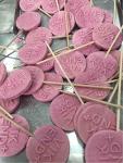 Custom made hand made lollipops with print