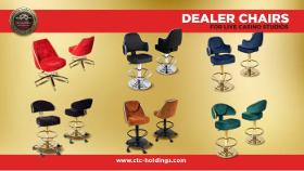 Dealer chairs for live casino studios