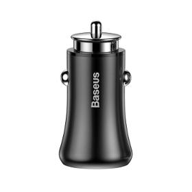 Baseus Car Charger Gentleman 4.8A Dual-USB Black (CCALL-GB01