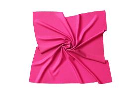 Rose satin microfiber scarf, 100% silk, 55x55cm for women