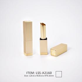 Square aluminum magnetic glossy lipstick case