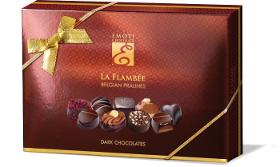 EMOTI Dark Chocolates, La Flambee 120g (bow decorated). SKU: