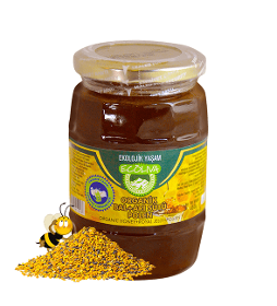 Organic Honey Mixed With Pollen And Royal Jelly