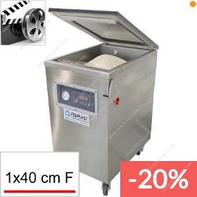 Vacuum machine with trolley in stainless steel DZ 400 DL
