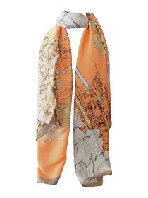 Chic 90x180 pashmina scarves, orange blue for all events