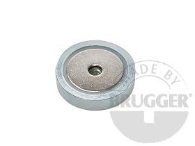 Flat pot magnets NdFeB, with internal thread, galvanized