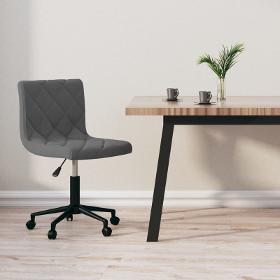 Office chair swivel velvet dark gray