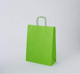 Green paper bag | white kraft 