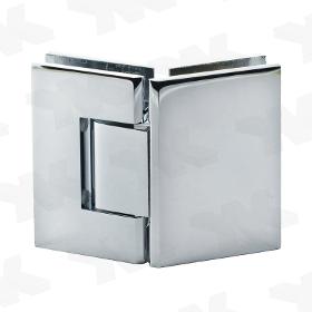 Shower door hinge glass-glass 135°, opening on both sides