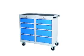 Workshop trolleys T500-4 with 8 drawers, different...