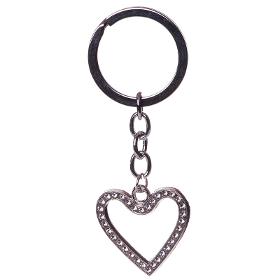 Heart silver keychain
