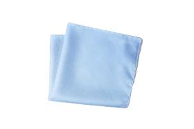 Light blue Men's 30cm satin pocket square, 100% microfiber