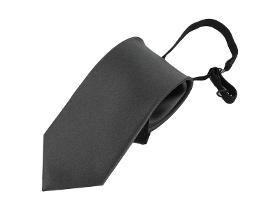 Pre-tied satin 51x7cm elastic band tie - anthracite safety