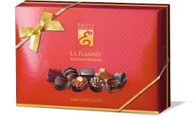 EMOTI Dark Chocolates, La Flambee 120g (bow decorated). SKU: