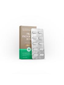 Pill packaging box rectangular shape medium size kraft brown eco-friendly