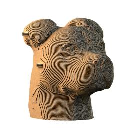 3D cardboard puzzle-sculpture Staffy