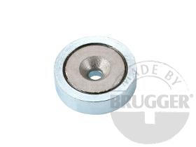 Flat pot magnets SmCo, with bore and counter bore