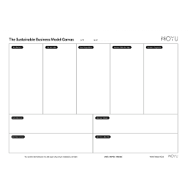 The Sustainable Business Model Canvas A3 | Desk Planner with Pen and Cloth