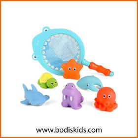 Colorful sea animal kids for bath plastic fishing game play 