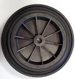 Wheels of 250 or 300 mm