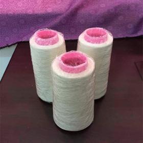 Long hemp half bleached yarn