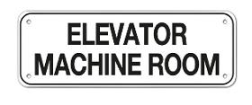 Elevator Machine Room Sign