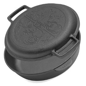 Cast iron frying pan with cast handles M2460U-2