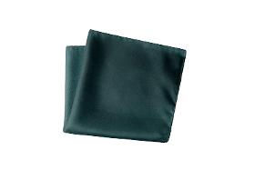 Dark green men's satin square, 30x30cm, 100% microfiber