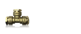 Brass compression T-fitting