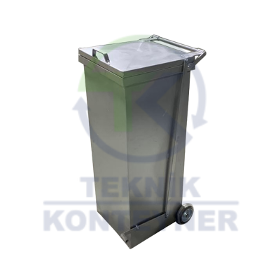 120 LT Pedal Metal Galvanized Waste Container