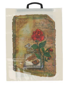 Plastic Bag With Bone Handle Rose