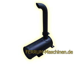 Exhaust complete for wheel loader FERRUM DM308 x4 with XIN490 engines