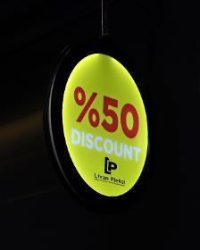Lighted discount sign