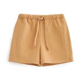 Ocher Cotton Loose Fit Shorts