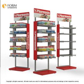 FC.16162 Metal shelf with shelves for medicines